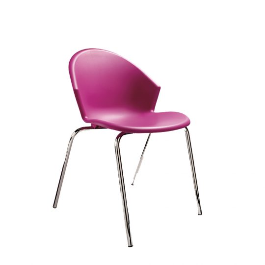 HOLI.E Concept - Aménagement espace de travail - Chaise colorée et confortable pieds chromés