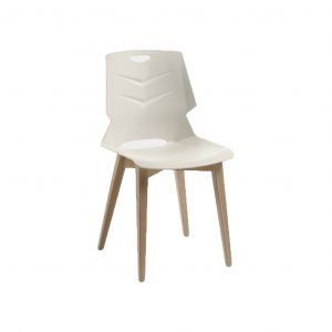 HOLI.E Concept - Aménagement espace de travail - Chaise d'accueil pied bois