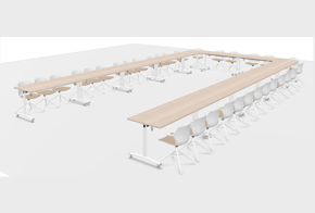 HOLI.E Concept - Aménagement espace de travail - Proposition agencement espace plans 3D